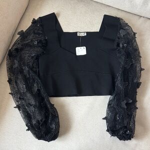 Free People Intimately - Black Butterfly Top - Large